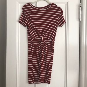 Striped Knot tie dress